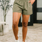 Rile Me Up High Waisted Shorts in Dusty Olive