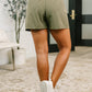 Rile Me Up High Waisted Shorts in Dusty Olive