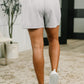 Rile Me Up High Waisted Shorts in Light Grey