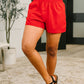 Rile Me Up High Waisted Shorts in Tomato