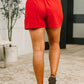 Rile Me Up High Waisted Shorts in Tomato