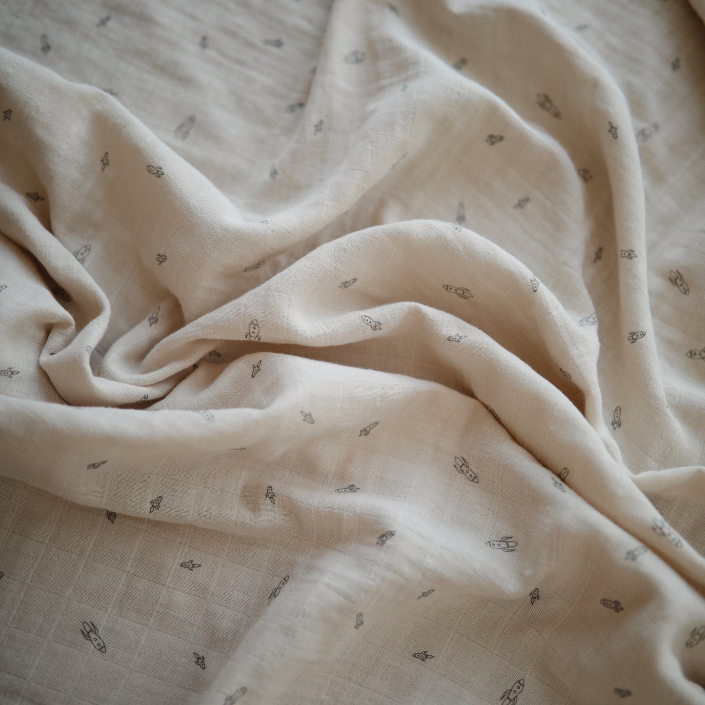 Organic Cotton Muslin Swaddle Blanket- Multiple Color Options