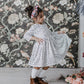 Scattered Dot 3/4 Sleeve Pocket Twirl Dress