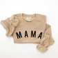Mama Curved Adult Crewneck - Black Design