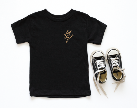 Rad Lightening Bolt Pocket Style Tee- 2 Colors