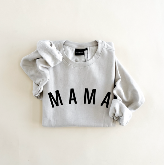 Mama Curved Print Comfort Crewneck