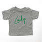 Lucky Script Child Tee - Green Design