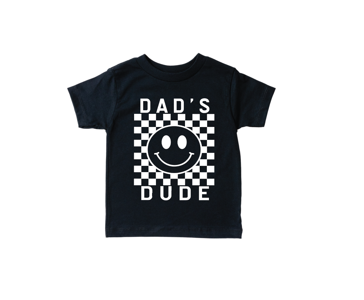 Dad's Dude Checkered Tee- 4 Colors