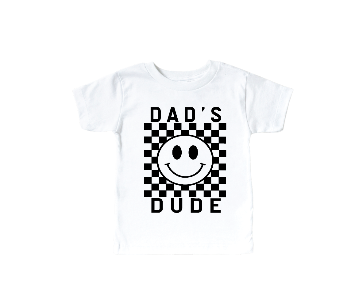 Dad's Dude Checkered Tee- 4 Colors