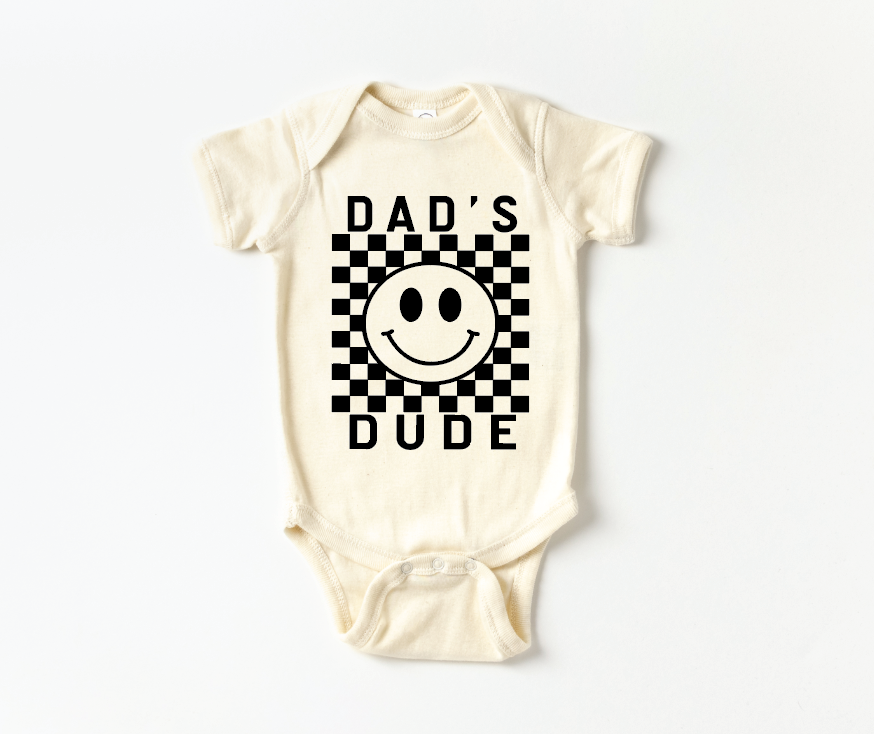 Dad's Dude Checkered Onesie- 3 Colors