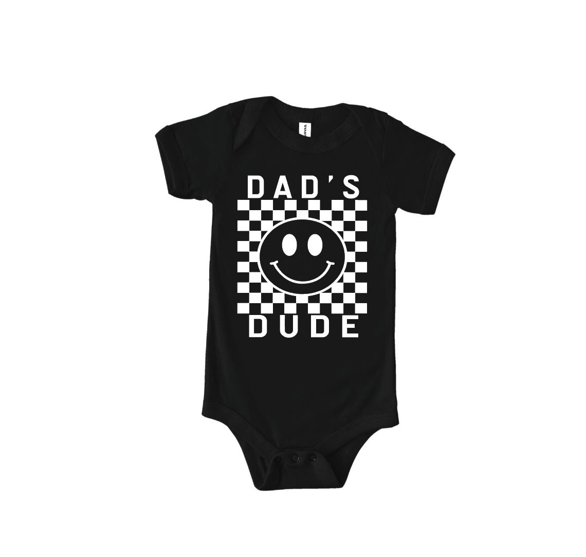 Dad's Dude Checkered Onesie- 3 Colors