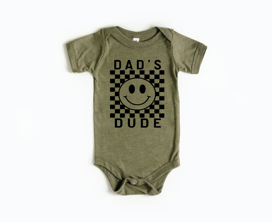 Dad's Dude Checkered Onesie- 3 Colors