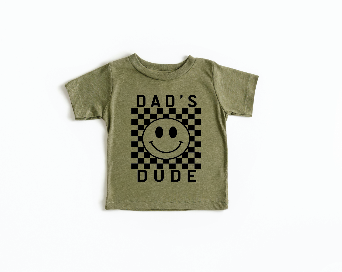 Dad's Dude Checkered Tee- 4 Colors