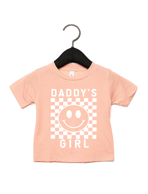 Daddy's Girl Checkered Tee-3 Colors