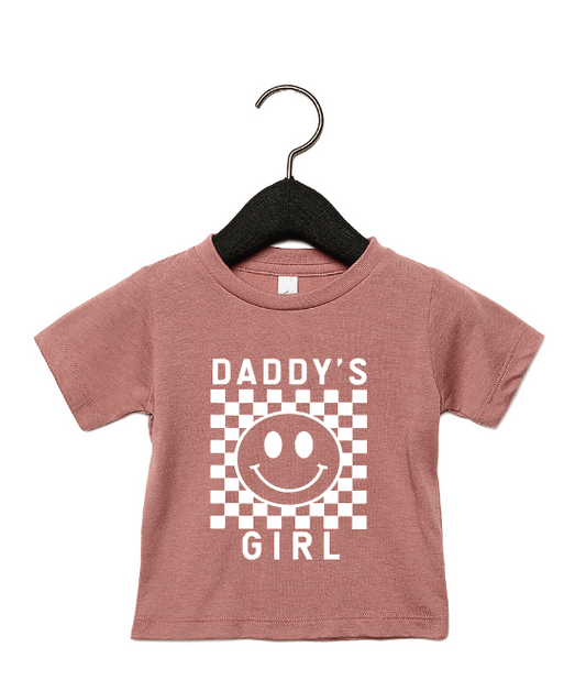 Daddy's Girl Checkered Tee-3 Colors