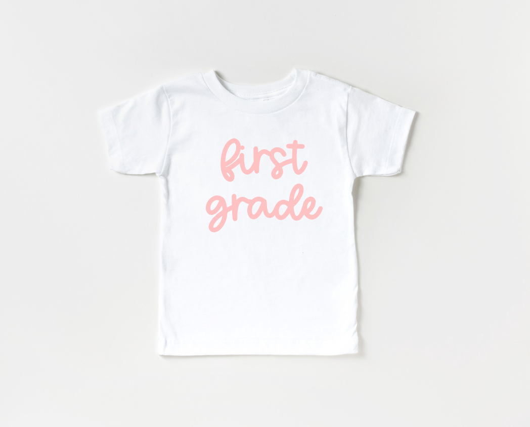 First Grade Girly Tee- 3 colors