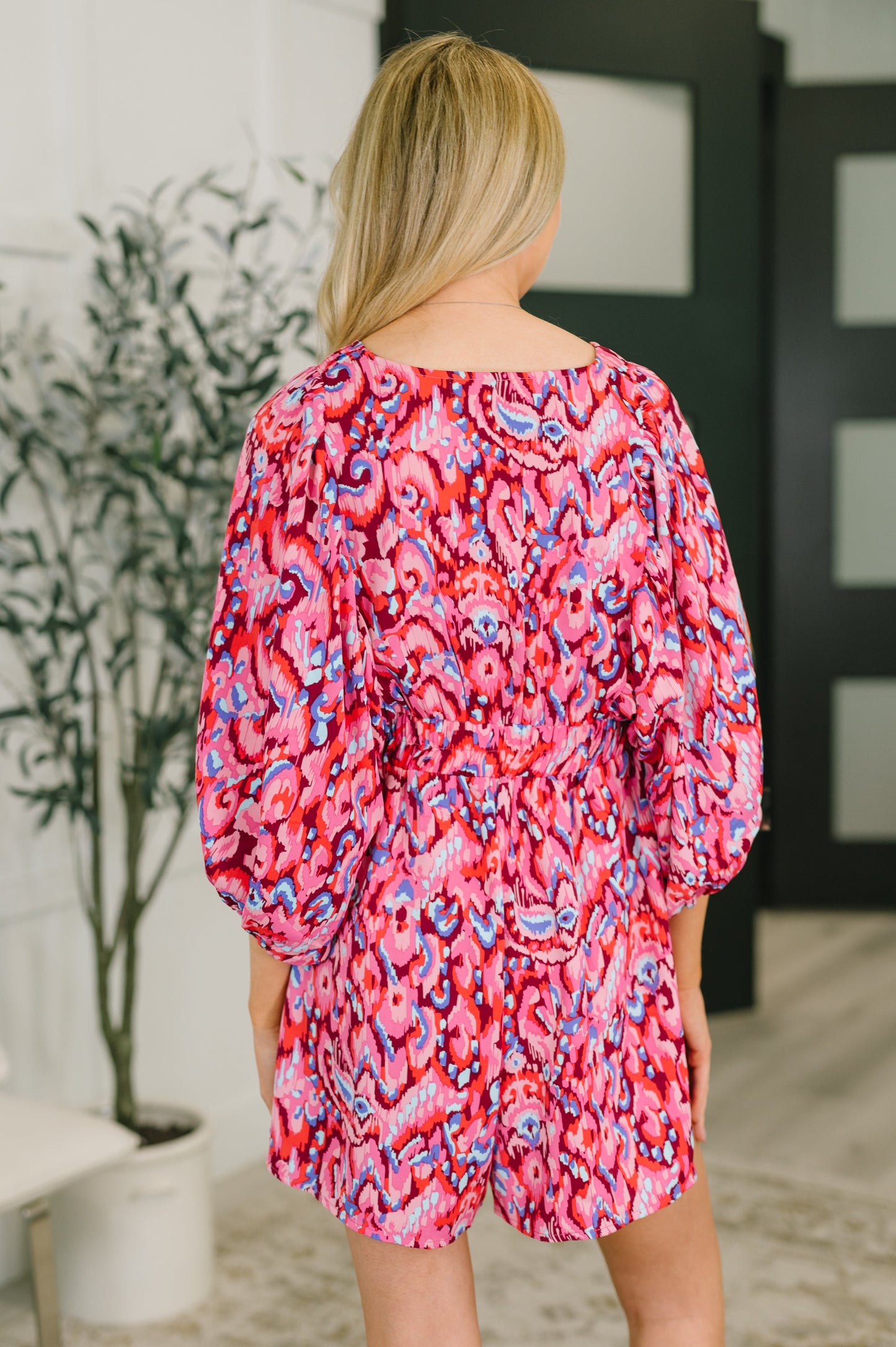 It's Vacay Time Abstract Print Romper