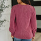 Simply Styled Balloon Sleeve Knit Top