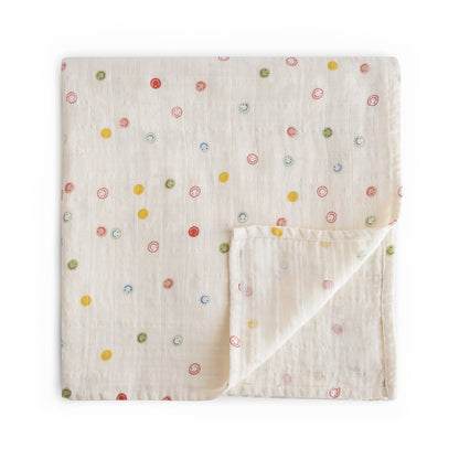 Organic Cotton Muslin Swaddle Blanket- Multiple Color Options