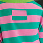 Stars On Stripes Patchwork Striped Sweatshirt