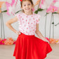 Sweet Strawberries Short Sleeve Ruffle Tee