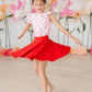 Sweet Strawberries Short Sleeve Ruffle Tee