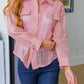 Sweeter Than Nectar Lace Button Down in Rose