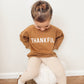 Thankful Organic Cotton Crewneck Sweatshirt - Cream or Brown