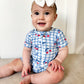 Red White & Blue Cherry Gingham Bamboo Shorty Pajamas