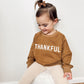 Thankful Organic Cotton Crewneck Sweatshirt - Cream or Brown