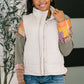 That's What I'm Talkin' About Puffer Vest in Sand Beige