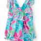 Tropical Punch Ruffle Cross Back Romper