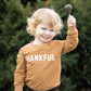 Thankful Organic Cotton Crewneck Sweatshirt - Cream or Brown