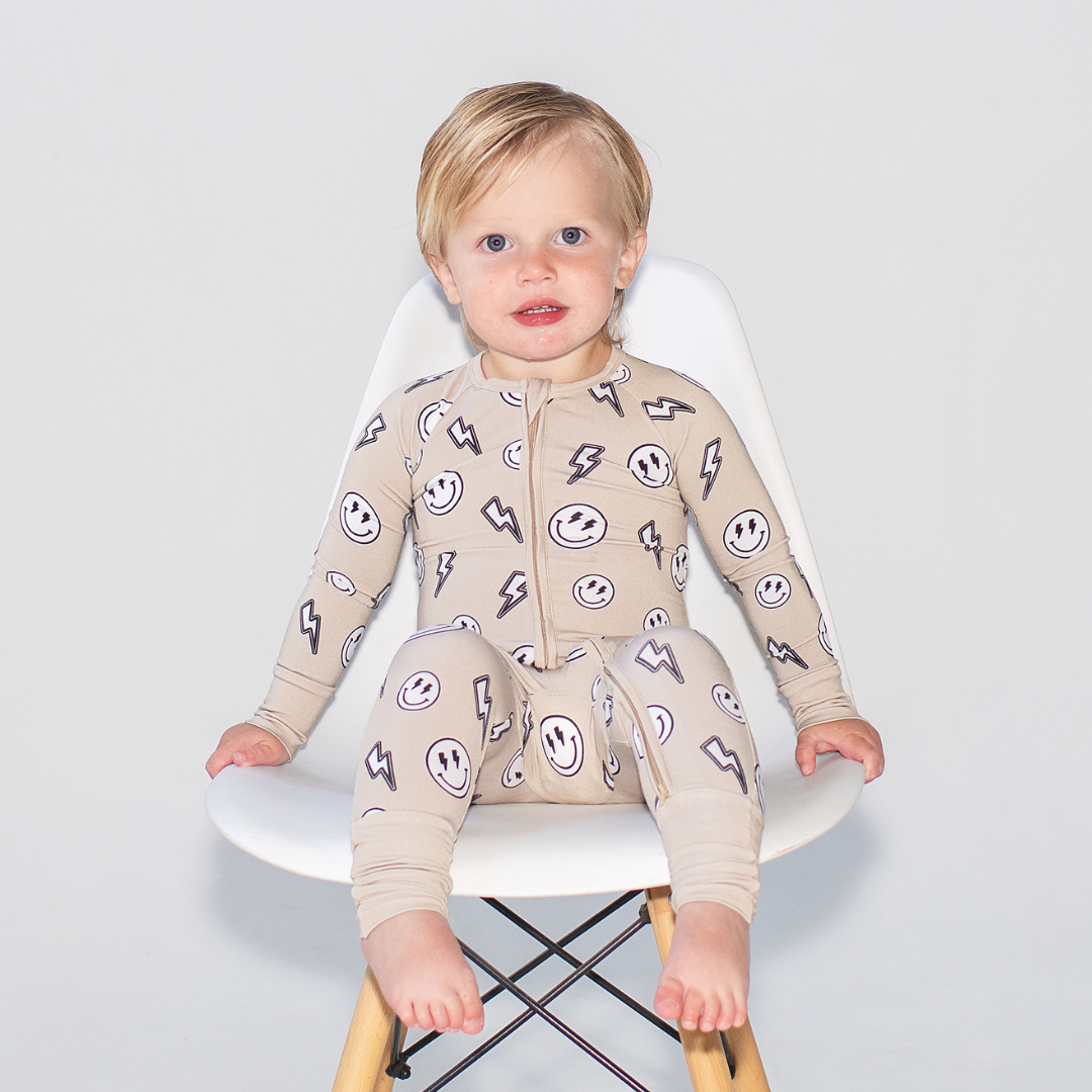 Electric Smiley Convertible Zippy- Beige