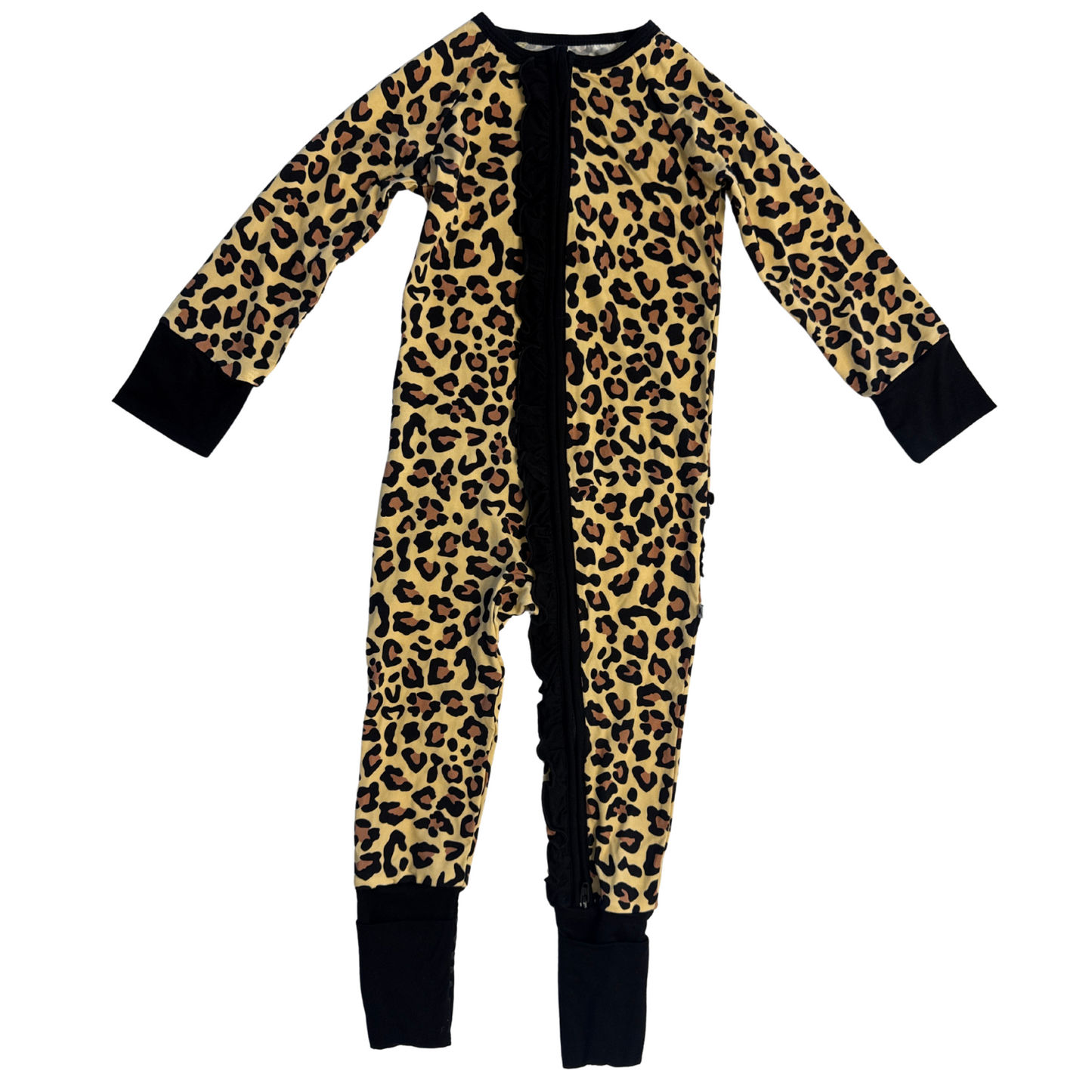 Leopard Print Convertible Ruffle Zippy