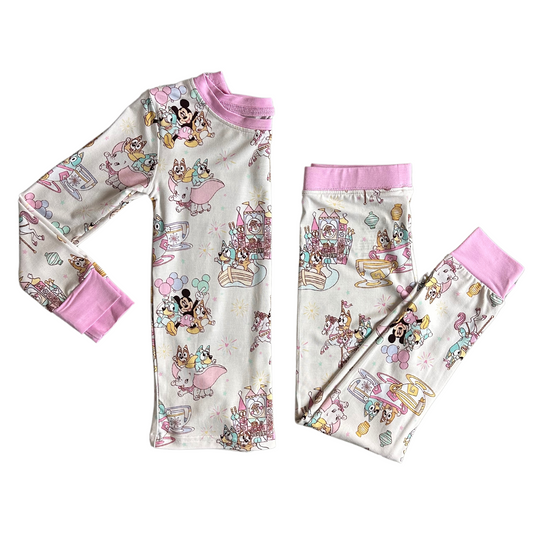 Pastel Park Cotton Candy 2-Piece PajamaSet