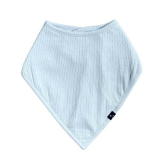 Baby Blue Ribbed Bandana Bib