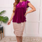 Velveteen Queen Blouse in Magenta