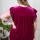 Velveteen Queen Blouse in Magenta