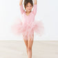 Vintage Pink 3/4 Sleeve Tutu Leotard