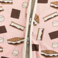 S'more to Love Convertible Zip Footie Pajama- Pink