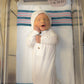 Newborn Gown With Hat/Headband Option- White