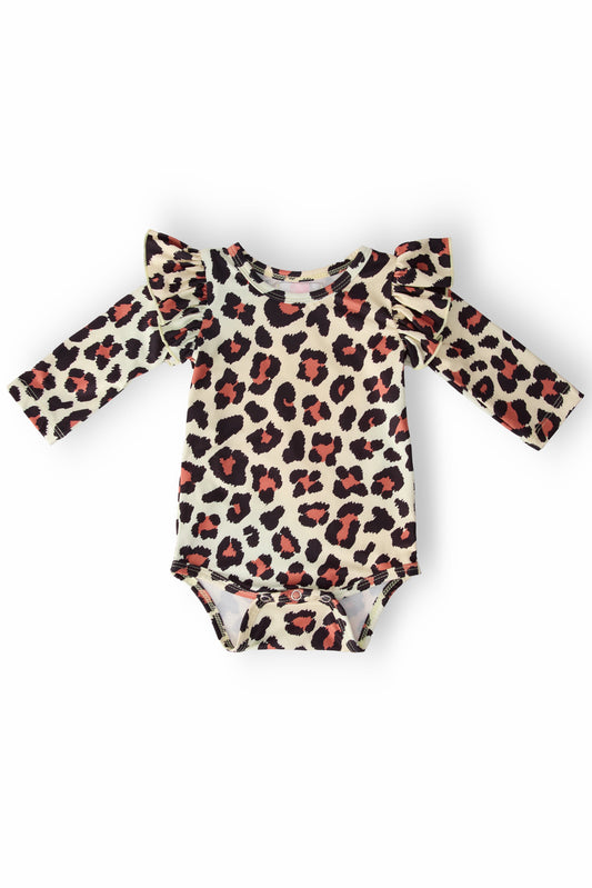 Wild One Long Sleeve Flutter Bodysuit