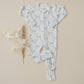 Blue Belle Ribbed Bamboo Zippy Romper
