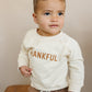 Thankful Organic Cotton Crewneck Sweatshirt - Cream or Brown