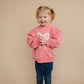 Applique Floral Bow Crewneck Sweatshirt