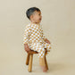 Checkered Bamboo Zippy Romper- Golden Coast