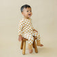 Checkered Bamboo Zippy Romper- Golden Coast