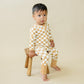 Checkered Bamboo Zippy Romper- Golden Coast