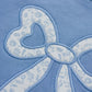 Blue Toile Applique Bow Sweatshirt Romper or Crewneck